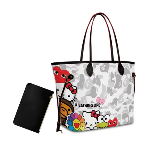 Hello Kitty x BAPE Graphic Tote Bag - front view